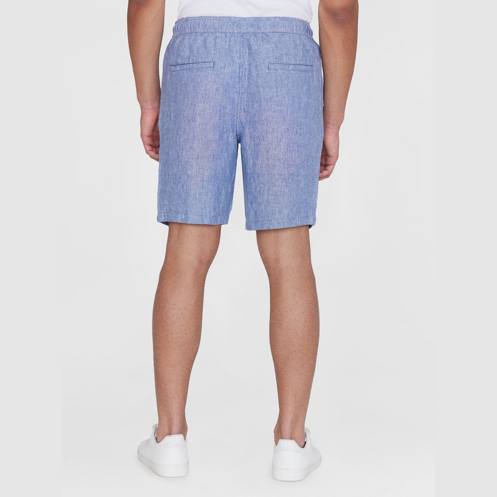 Knowledge Cotton Apparel M FIG Loose Linen Shorts Moonlight Blue