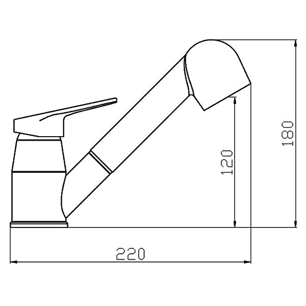 Vandhane med brusehoved