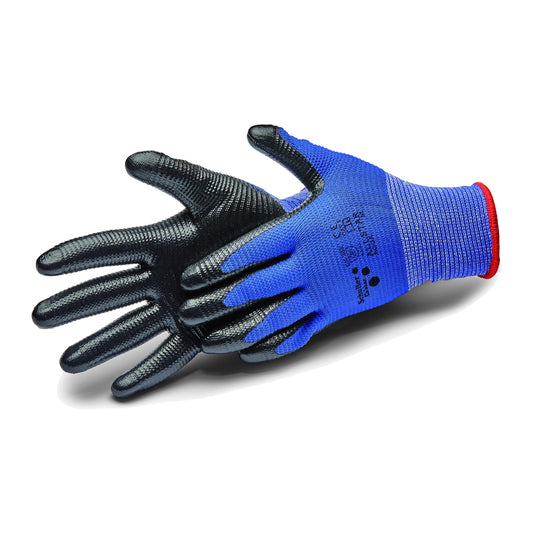 Aqua Grip-Handsker med Nitrilbelægning og Dotter Blå