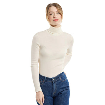 Armor-Lux W T-Shirt Col Roule Naturel