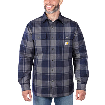 Carhartt A Flannel Sherpa-Lined Shirt Jacket Grå