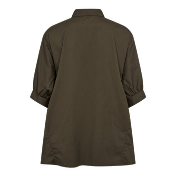 Co'couture W Cotton Crisp Wing Blouse Army