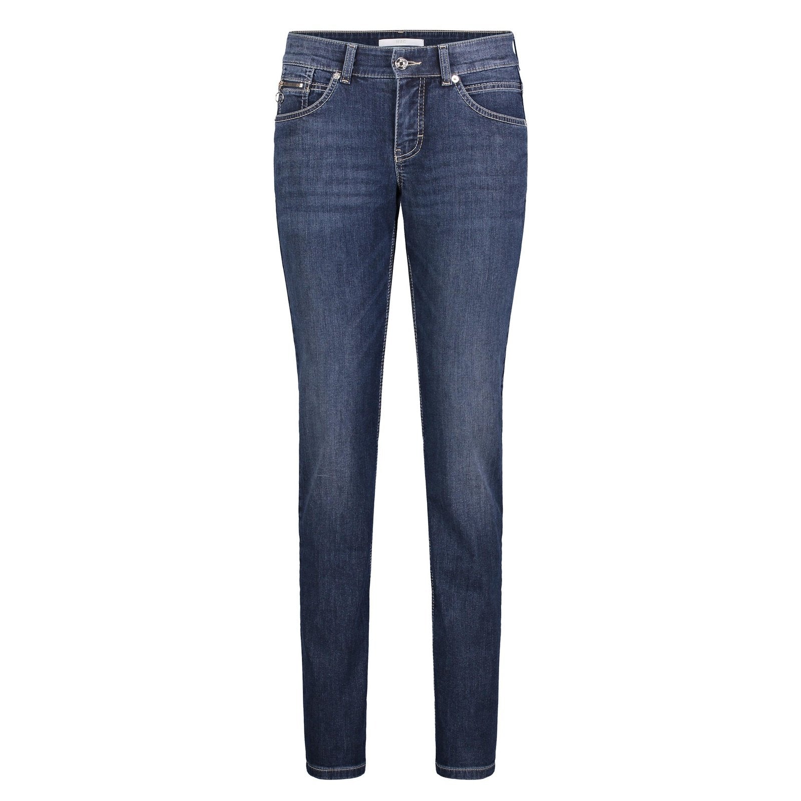 Mac Super Soft Denim Slim Jean With Ankle Split Bleached Denim D450 28L