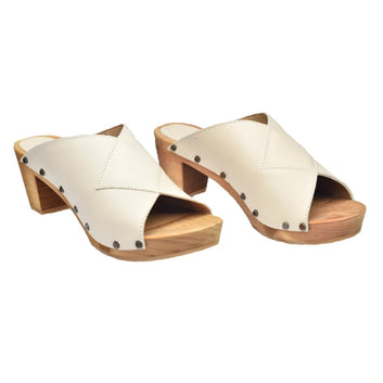Sanita W Wood-Kelo Square Flex Sandal Off White