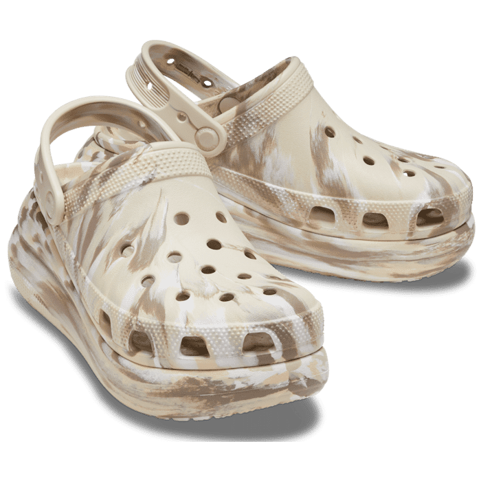 Crocs W Classic Crush Marbled Sko Bone