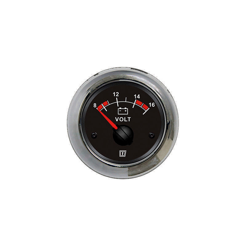 Voltmètre Pour Voiture 8-16V CC 52mm Avec Éclairage LED Orange - Indicateur Précis De Tension Batterie