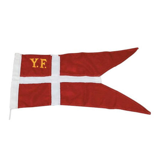 Yachtflag - Flag med YF Broderet i Guld