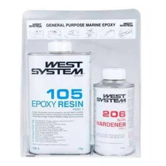 A pakke 105/206 West System Epoxy, 1,2 kg