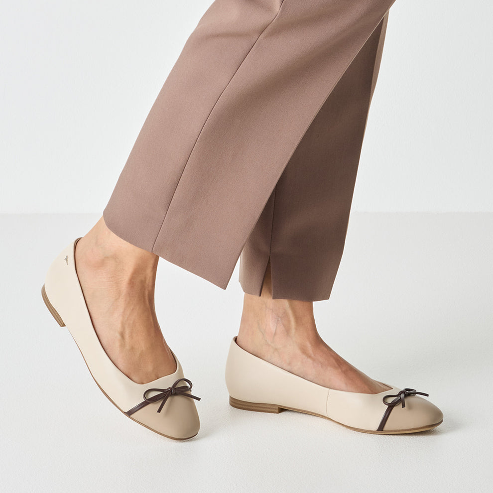 Tamaris Touch-It Woms Ballerina Ivory Comb