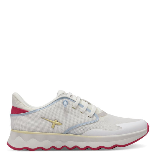 Tamaris Lace-Up Sneakers White Comb