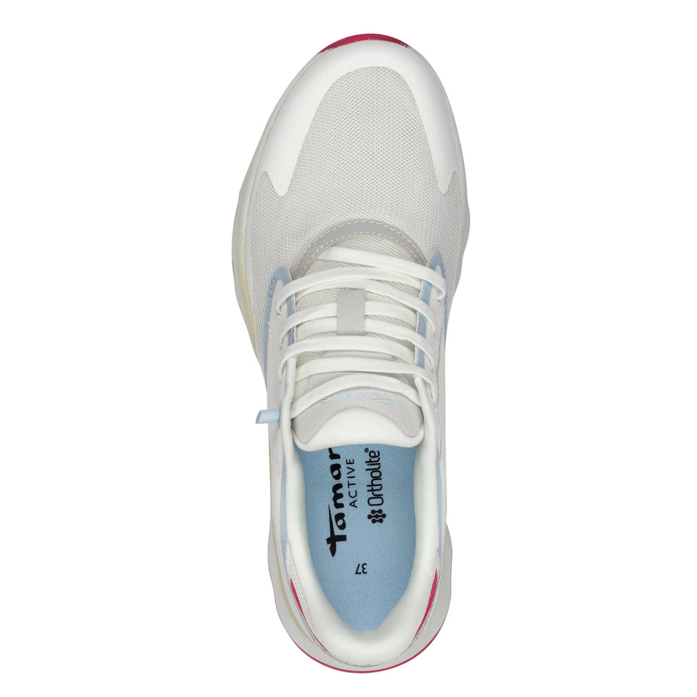 Tamaris Lace-Up White Comb