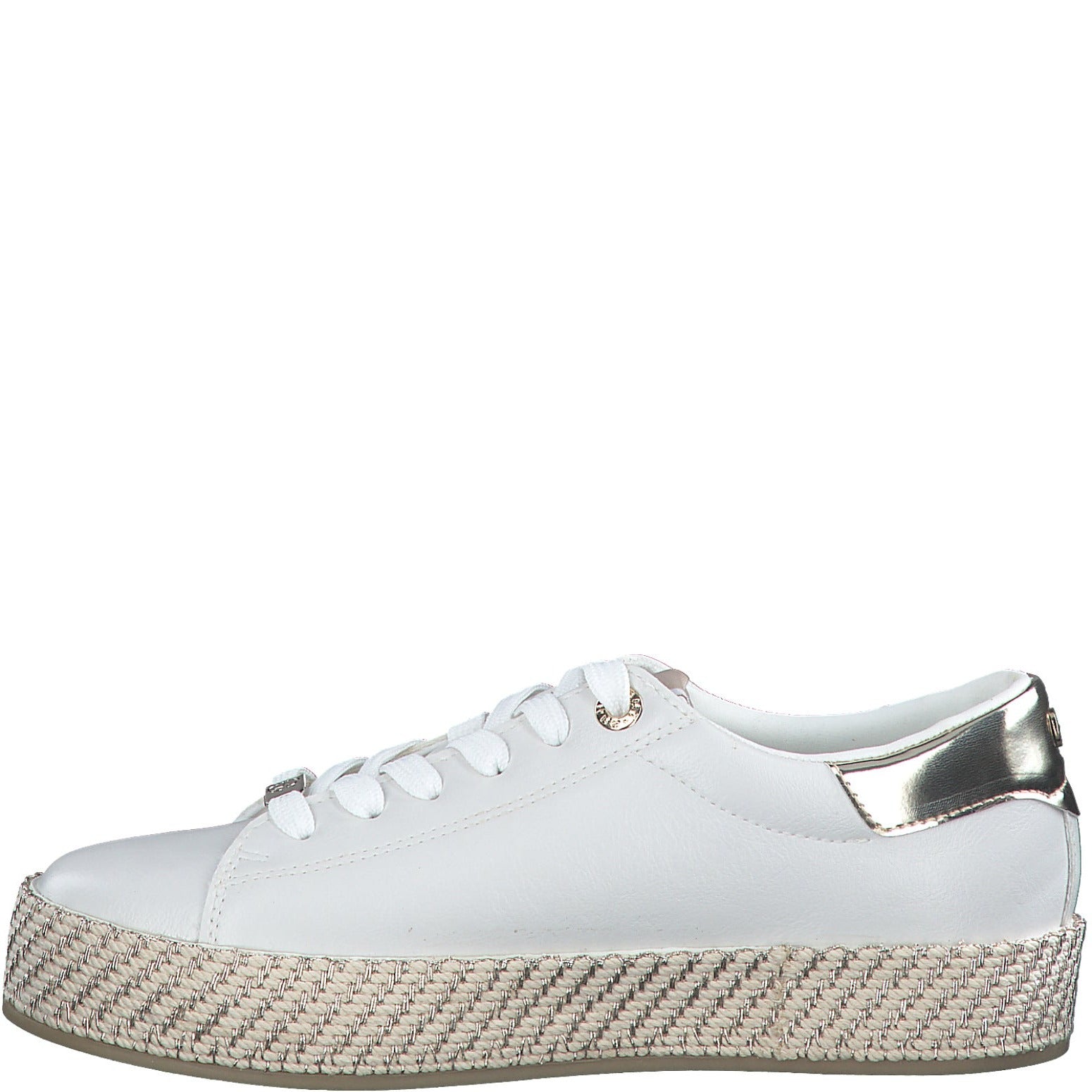Tamaris W Sneaker Med Guld Detaljer Hvid