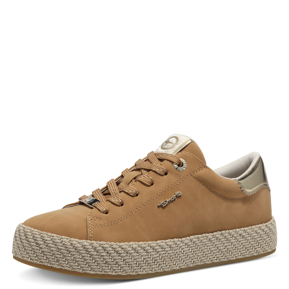 Tamaris Essentials Lace-Up Camel