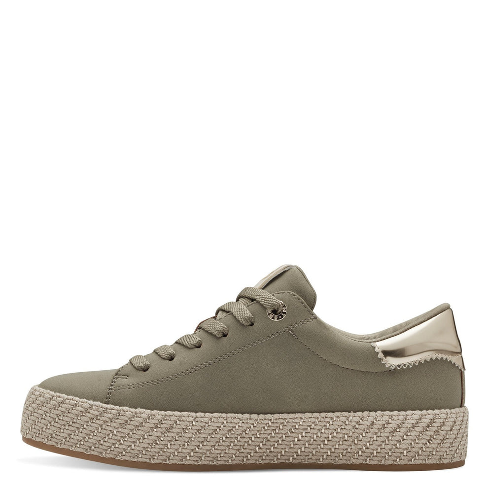 Tamaris W Sneaker Med Guld Detaljer Sage