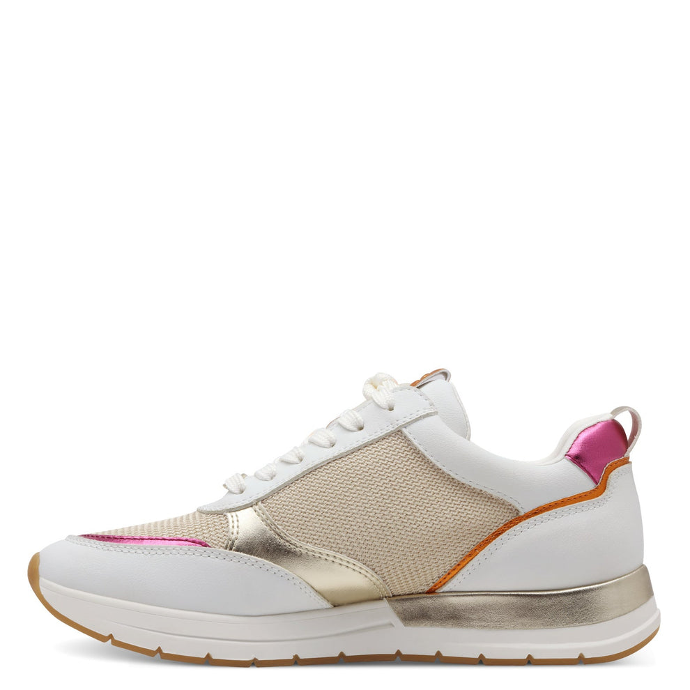 Tamaris Essentials Lace-Up White/Light Gold