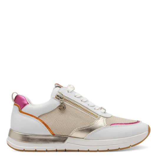 Tamaris W Essentials Lace-Up White/Light Gold