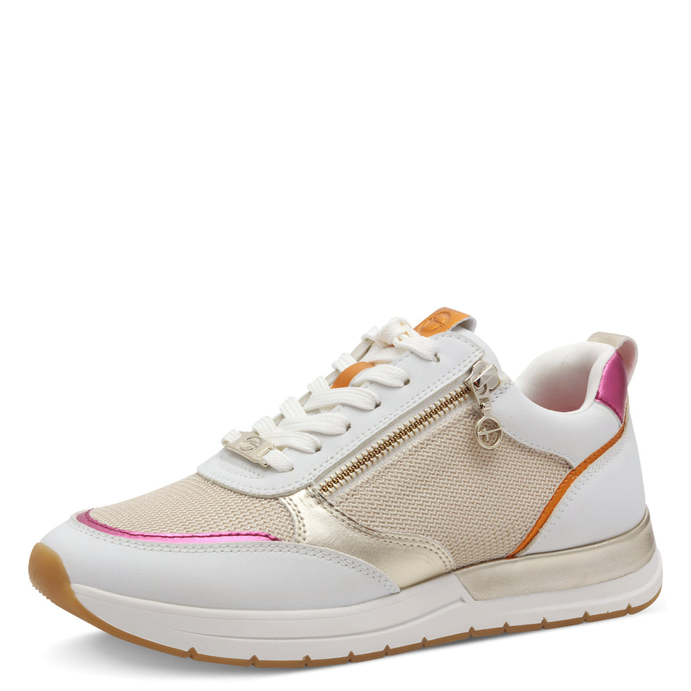 Tamaris Essentials Lace-Up White/Light Gold