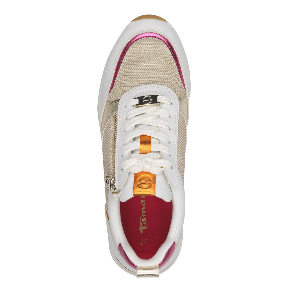Tamaris Essentials Lace-Up White/Light Gold