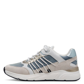 Tamaris Lace-Up Sneakers Denim Comb