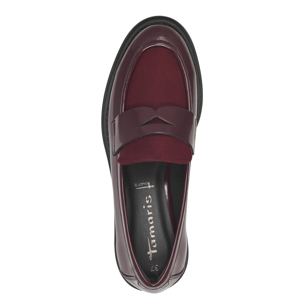 Tamaris W Loafer i Lak Merlot Comb
