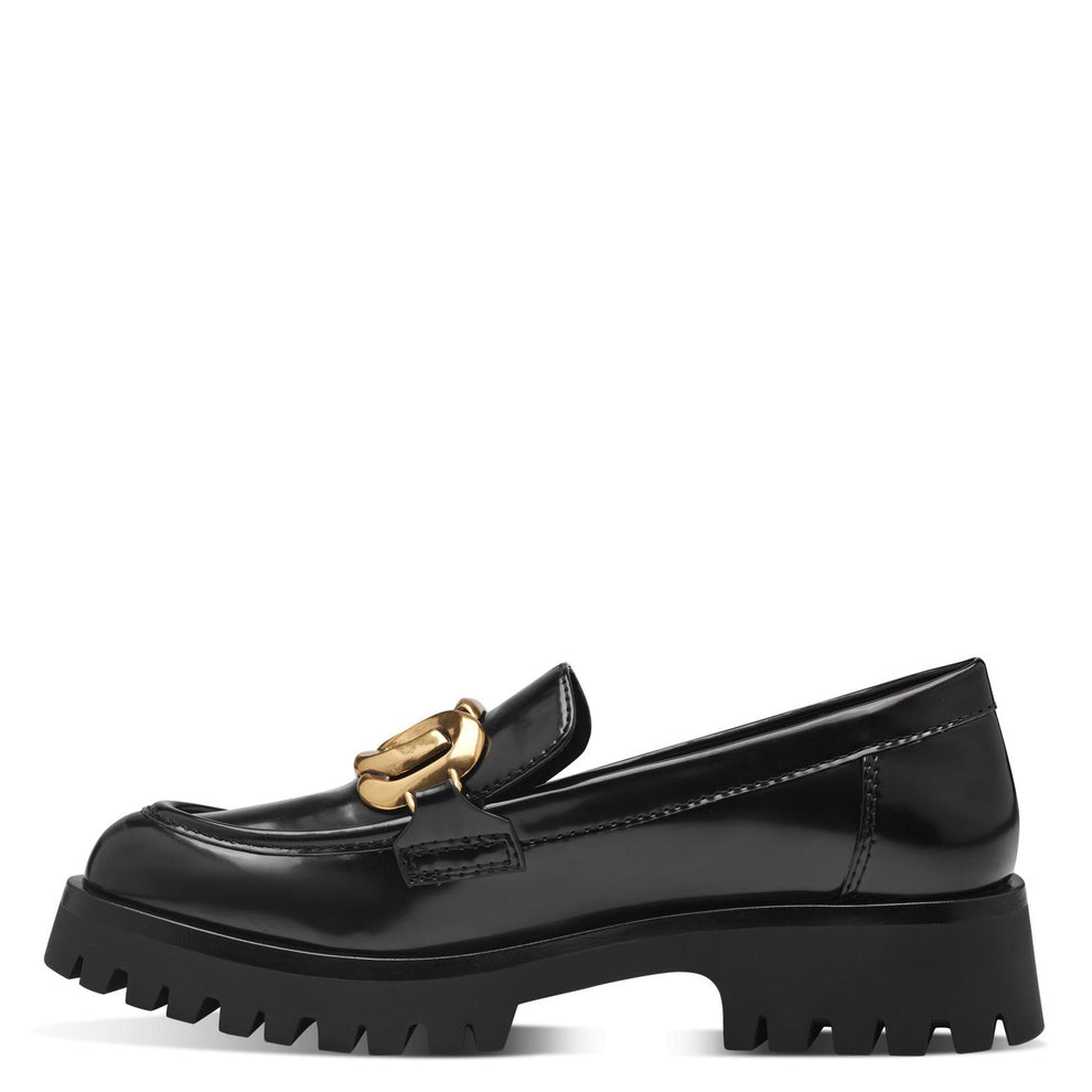 Tamaris W Loafer med Guldspænde Black Brush