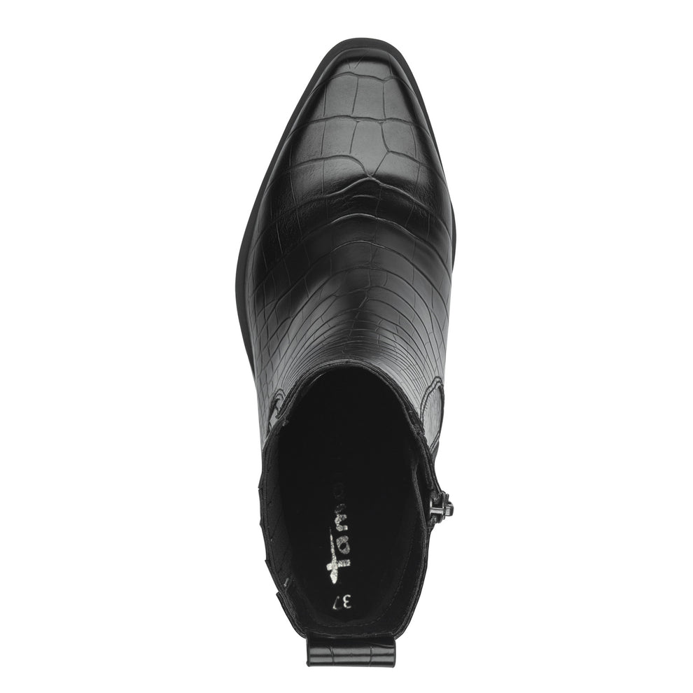 Tamaris W Støvle m Croc Structure Black
