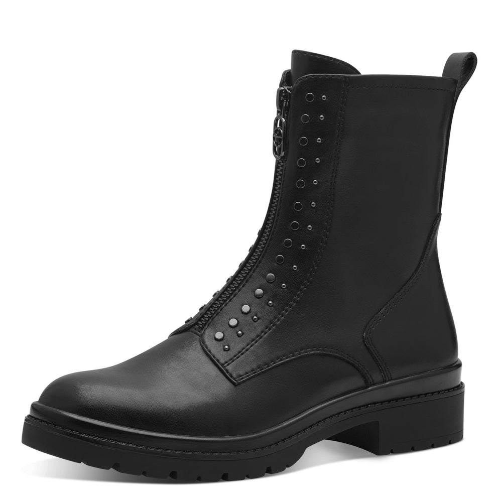 Tamaris W Støvle m Lynlås og Nitter Black