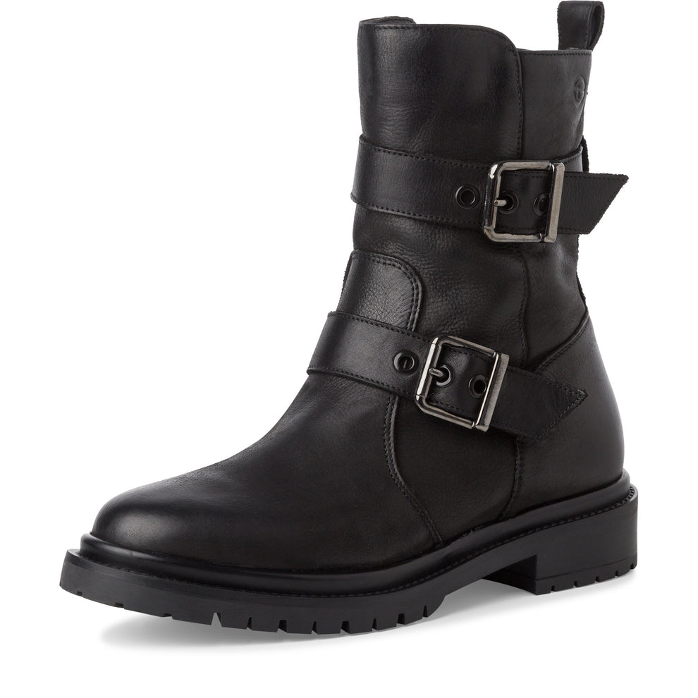 Tamaris W Støvle m Spænder Black