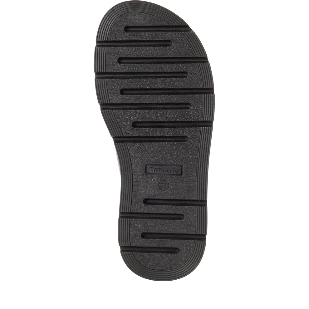 Tamaris Touch-It Women Slides Black Leather