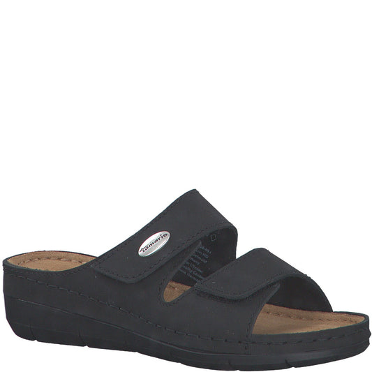 Tamaris W Slipper med Velcro 27510 Sort