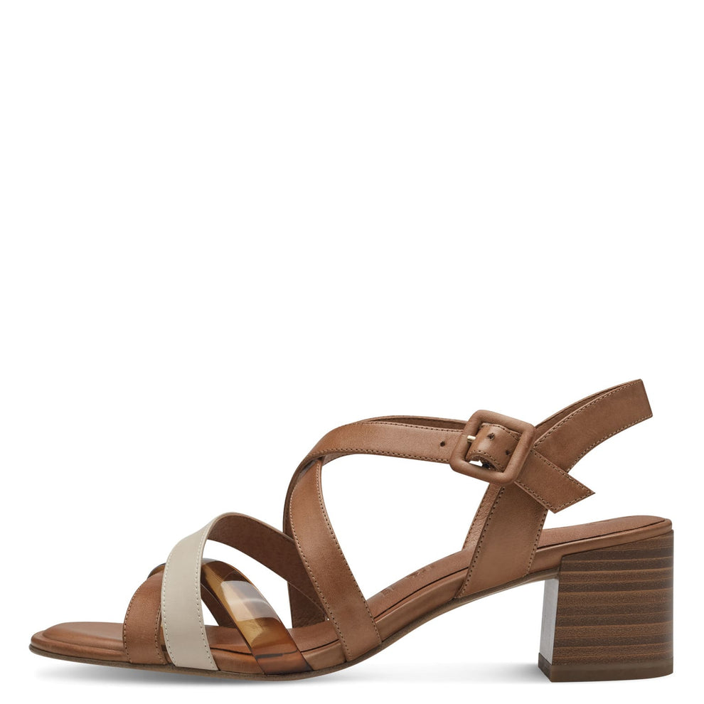 Tamaris W Høj Læder Sandal Cognac