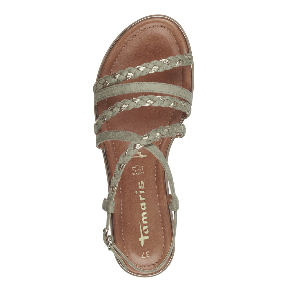 Tamaris W Sandal m Gulddetaljer Sage