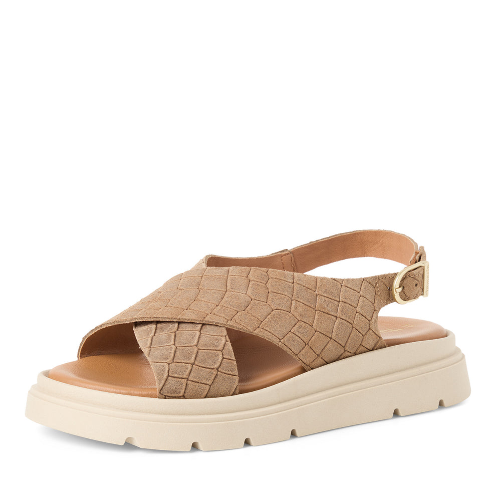Tamaris Touch-It Women Sandals Brown Structure