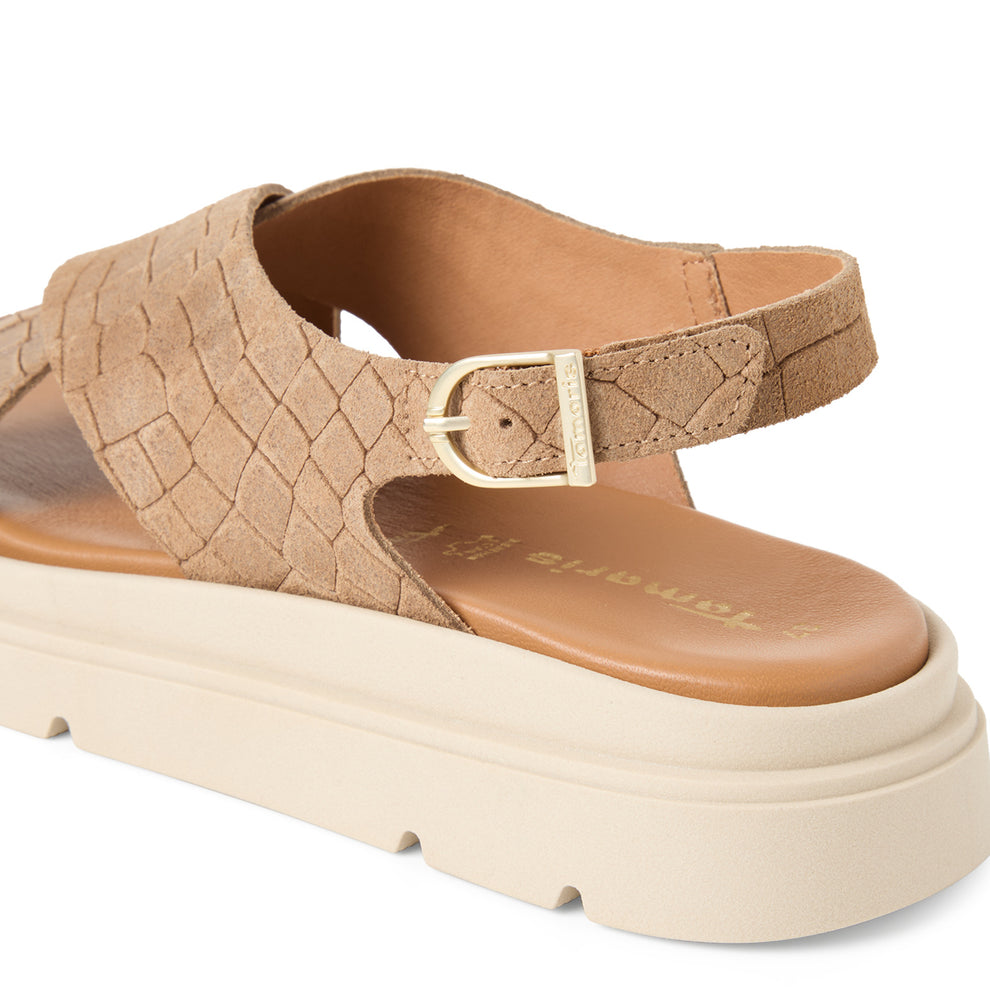 Tamaris Touch-It Women Sandals Brown Structure