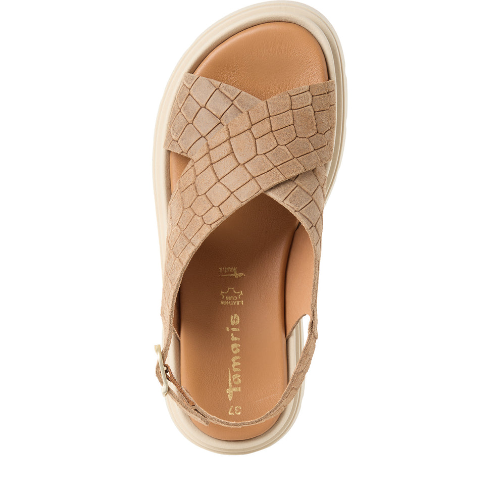 Tamaris Touch-It Women Sandals Brown Structure