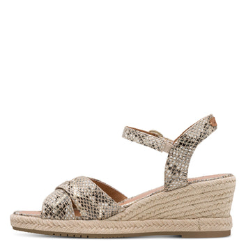 Tamaris Essentials  Women Sandals Beige Snake