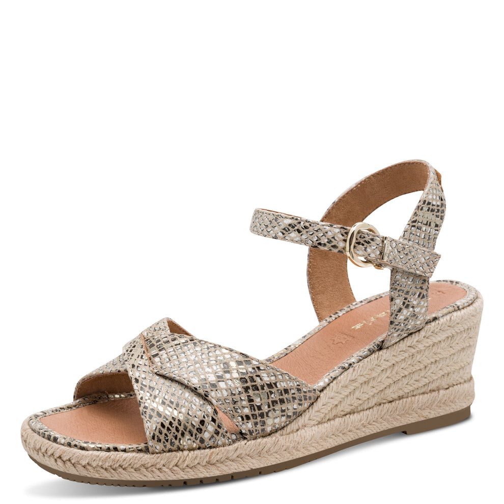 Tamaris Essentials  Women Sandals Beige Snake