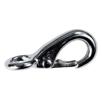 Karabinhage m/fast øje, forniklet messing