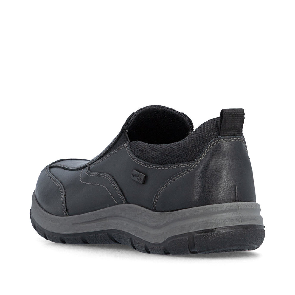 Rieker M Sko Leather Slip-On Black - 03658-00