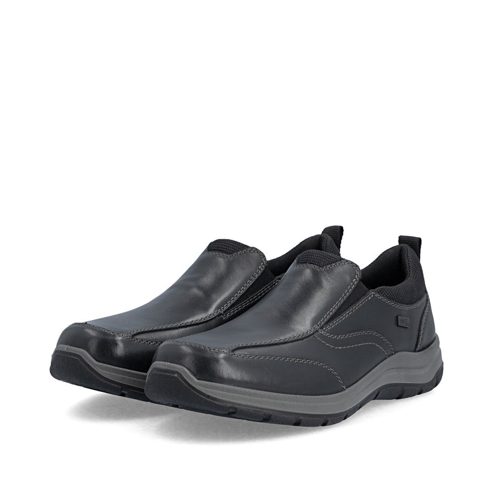 Rieker M Sko Leather Slip-On Black - 03658-00