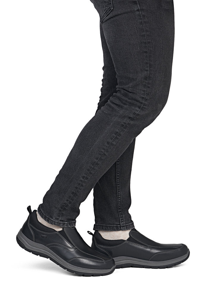 Rieker M Sko Leather Slip-On Black - 03658-00