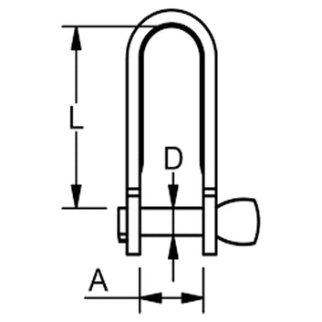Blue Wave Nøglesjækel Rustfri