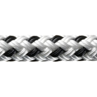Robline Rio Fortøjningsline Hvid/Sort  - 1 mtr