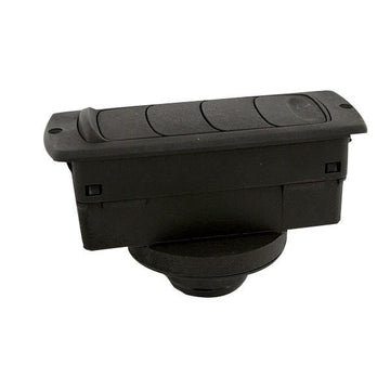 Retangulær dyse med luk 55 mm tilslutning, 45º
