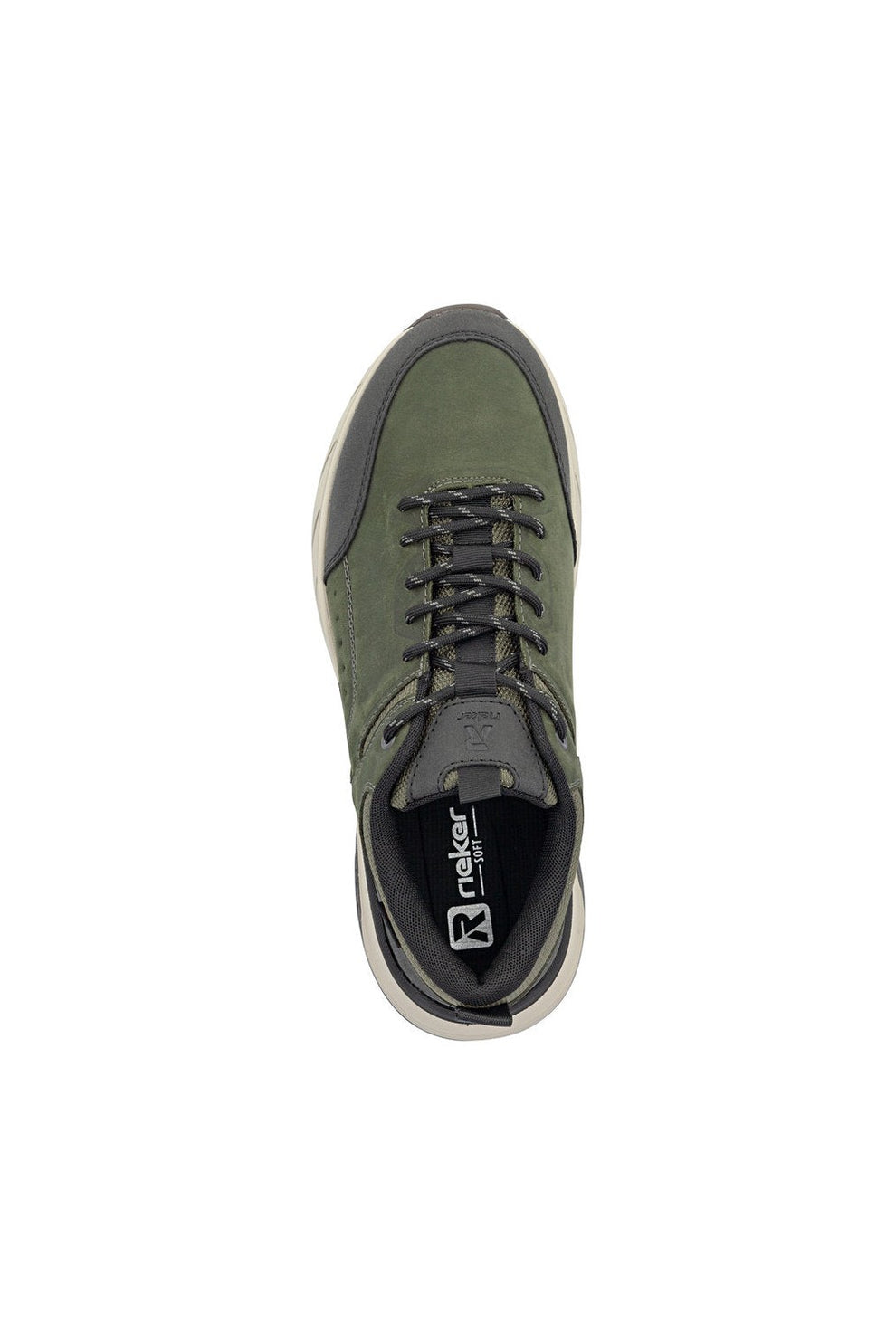 Rieker M Sko Synthetic Lace Shoe Green - 06103-54