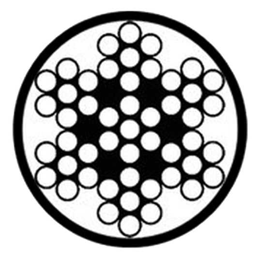 Wire 7x7, Rustfri Søgelænder med Hvid PVC-Forhudning