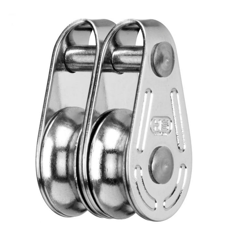 Miniblok rustfri 2-sk. m/forniklet messingskive