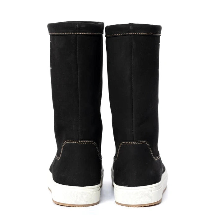 Boat Boot None Lace Black Leather Sejlerstøvler Black
