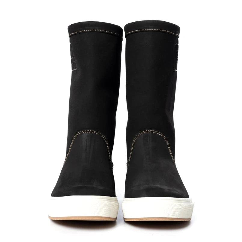Boat Boot None Lace Black Leather Sejlerstøvler Black