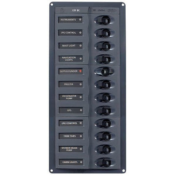 BEP El-panel 902NMV med 12 kontakter, 12V